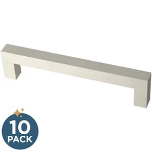 Simple Modern Square 5-1/16 in. (128 mm) Modern Cabinet Drawer Pulls in Stainless Steel (10-Pack)