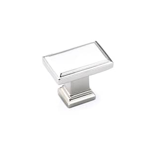 Mirabel Collection 1-1/2 in. (38 mm) x 15/16 in. (24 mm) Polished Nickel Transitional Cabinet Knob