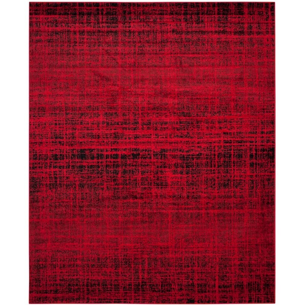 SAFAVIEH Adirondack Red/Black 8 ft. x 10 ft. Solid Area Rug