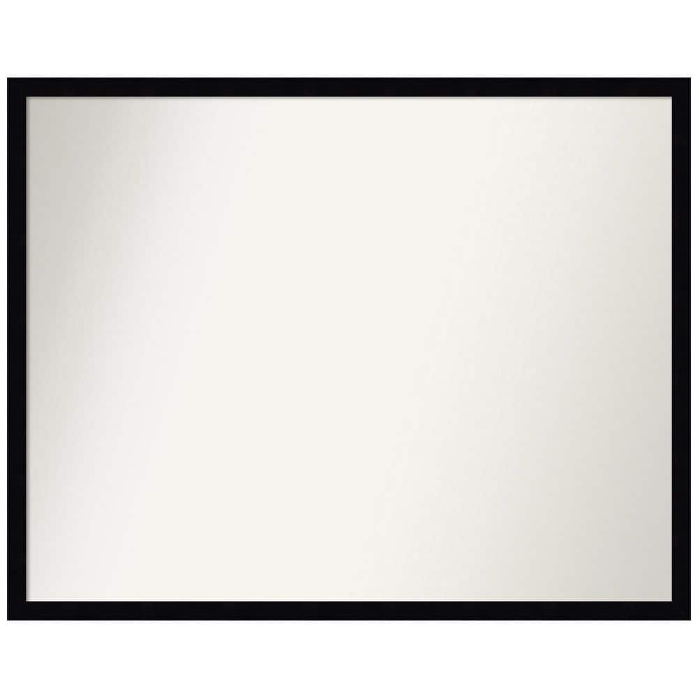 Svelte Noir Black 29.5 in. W x 23.5 in. H Non-Beveled Wood Bathroom Wall Mirror in Black price history on PriceWatchPro