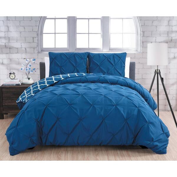 Avondale Manor Madrid Navy Queen 3-Piece Duvet Set