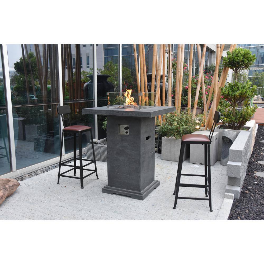 Montreal Light Gray Concrete Gas Fire Pit Table