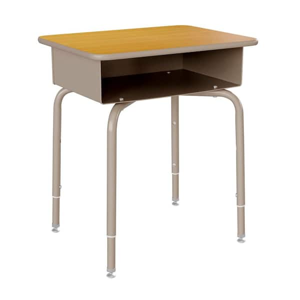 Carnegy Avenue 24 in. Rectangle Maple/Silver Laminate Writing Desk