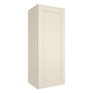 15-in W X 12-in D X 42-in H in Shaker Antique White Plywood Ready to Assemble Wall Kitchen Cabinet
