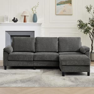 Hochwertiges Modern 90 in. Pillow Top Arm 4-piece Chenille L