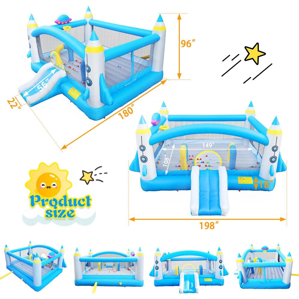 Colorful Oxford Fabric Inflatable Bounce House with Slide
