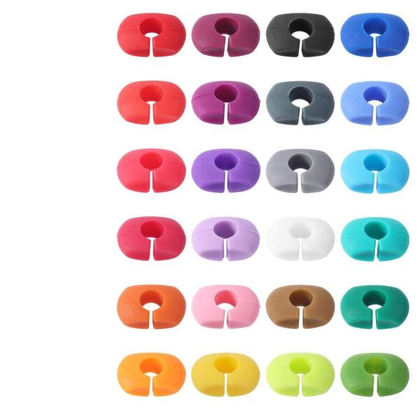 24-Pack Reusable Silicone Wine Glass Markers Charms for Champagne Cocktail Beverage Glasses at Parties