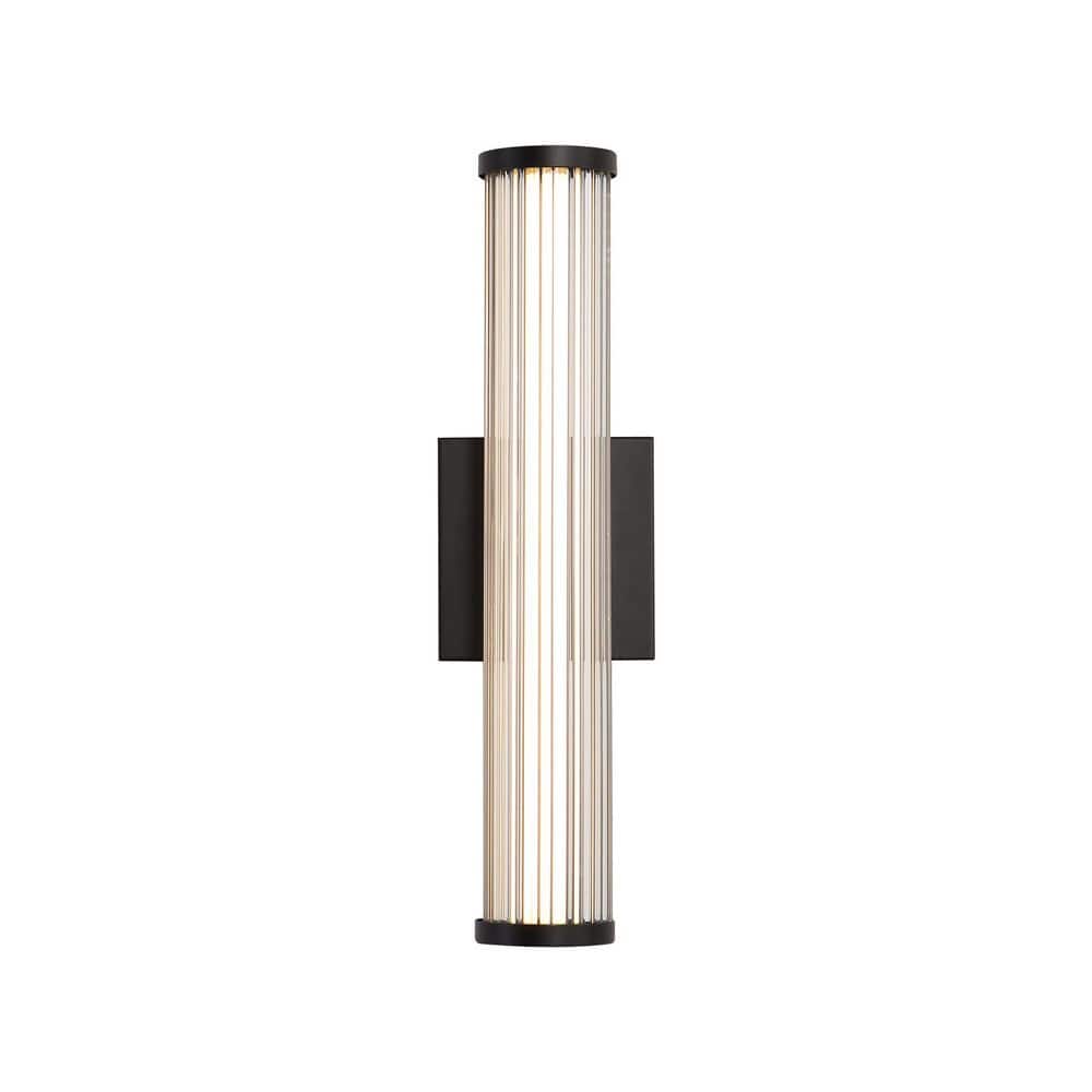 Rodara 24 in. Matte Black Outdoor Hardwired Wall Sconce with LED Bulbs Included price history on PriceWatchPro