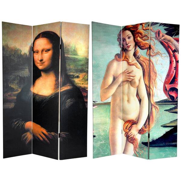 Oriental Furniture 6 ft. Printed 3-Panel Room Divider