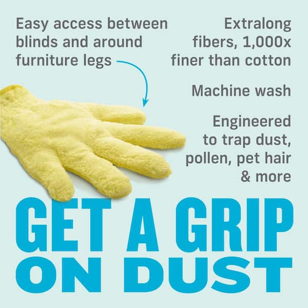 6 Pairs Microfiber Dusting Gloves, Dusting Cleaning Gloves