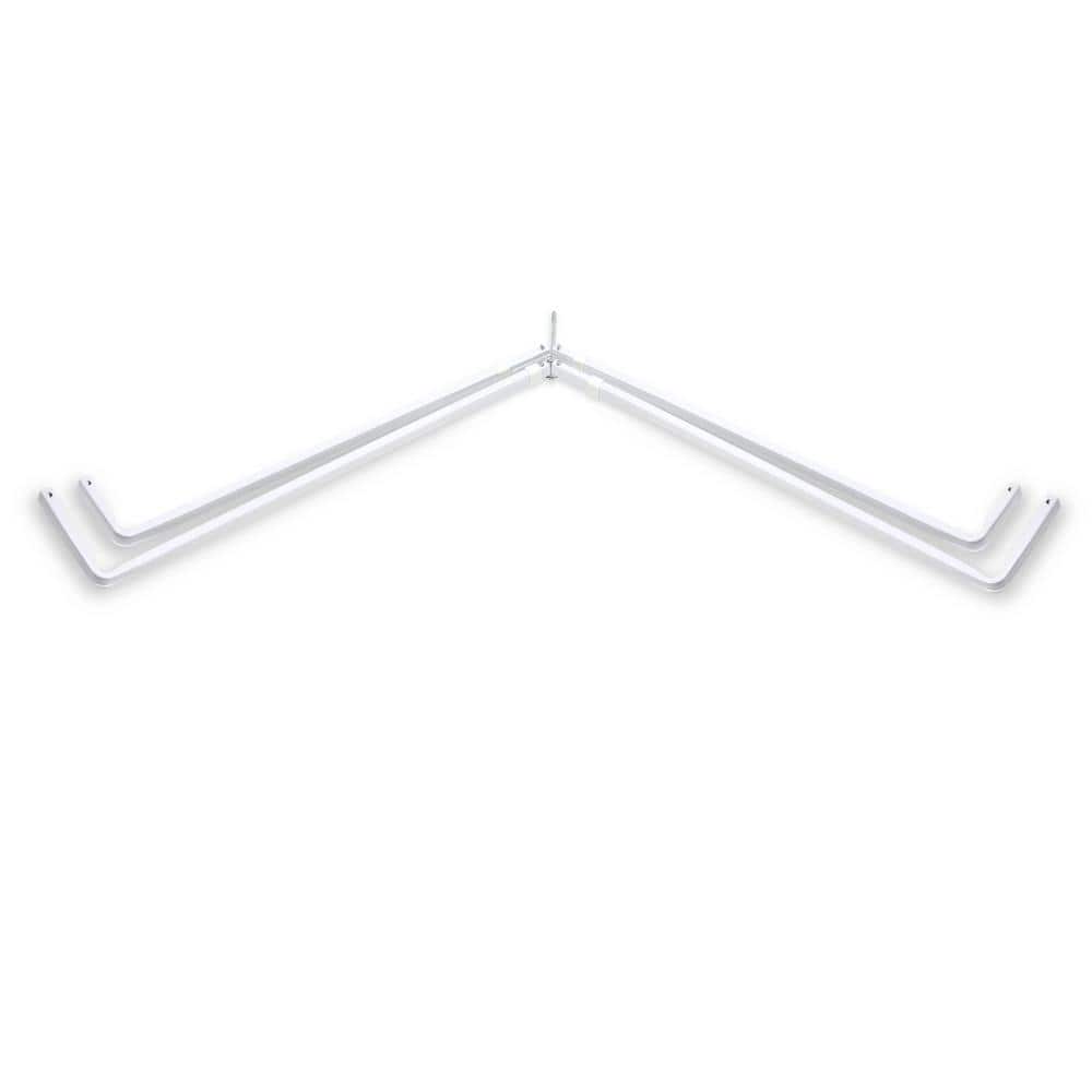 28 in. to 48 in. Adjustable Lockseam Corner Double Curtain Rod