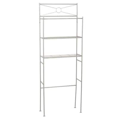 Kings Brand Furniture 24 in. W x 64 in. H x 12 in. D 3-Shelf Over-the-Toilet  Storage Set SDBM1127 - The Home Depot