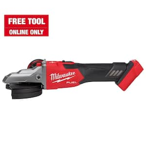 M18 FUEL 18V Lithium-Ion Brushless Cordless 5 in. Flathead Braking Grinder with Slide Switch Lock-On (Tool-Only)