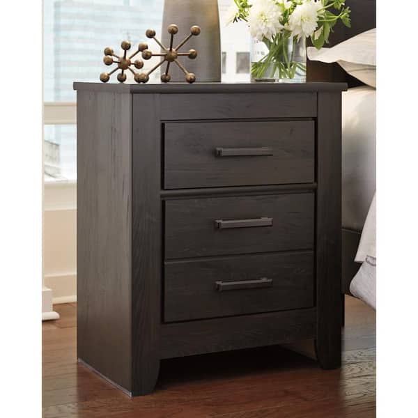 Brinxton Black 2-Drawer 23.82 in. W Nightstands