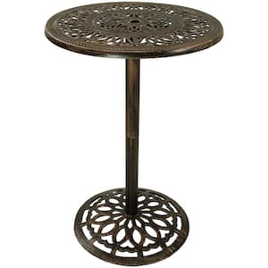 40 in. Cast Iron Bar-Height Patio Outdoor Round High Top Pub Table