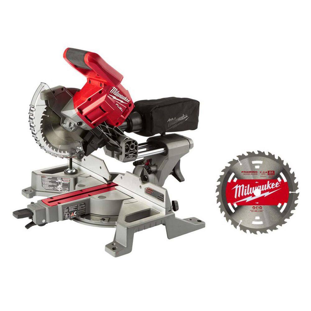M18 FUEL 18V Lithium-Ion Brushless Cordless 7-1/4 in. Dual Bevel Sliding Compound Miter Saw (Tool-Only) w/ Saw Blade price history on PriceWatchPro