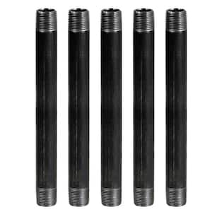 PLUMBFLEX 1/2 in. x 3 ft. Black Steel Pipe (5-Pack) 1236PBL-5 - The ...