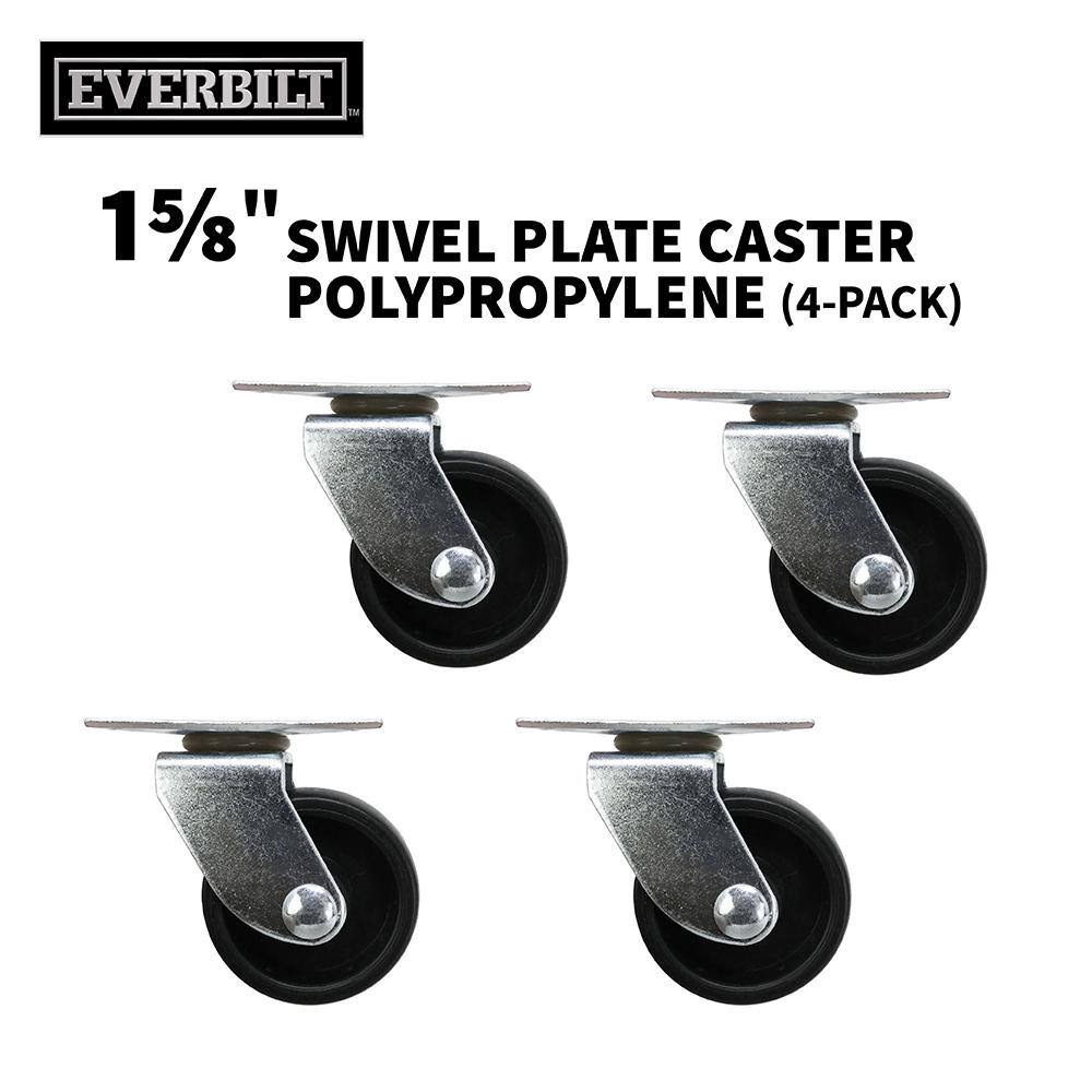 4 Pack 1 Inch Low Profile Casters Wheels Soft Rubb... – Grandado
