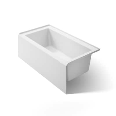 Underscore 60 in. x 32 in. Soaking Bathtub with Right-Hand Drain in White