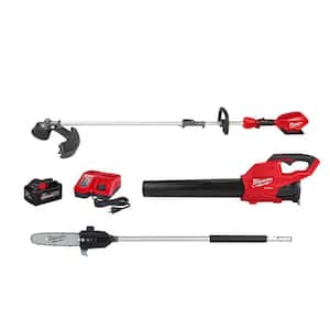 M18 FUEL 18V Lithium-Ion Brushless Cordless QUIK-LOK String Trimmer/Blower Combo Kit w/Pole Saw Attachment (3-Tool)