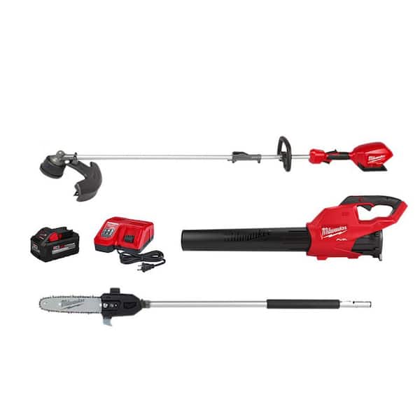 Milwaukee M18 FUEL 18V Lithium-Ion Brushless Cordless QUIK-LOK String Trimmer/Blower Combo Kit w/Pole Saw Attachment (3-Tool)