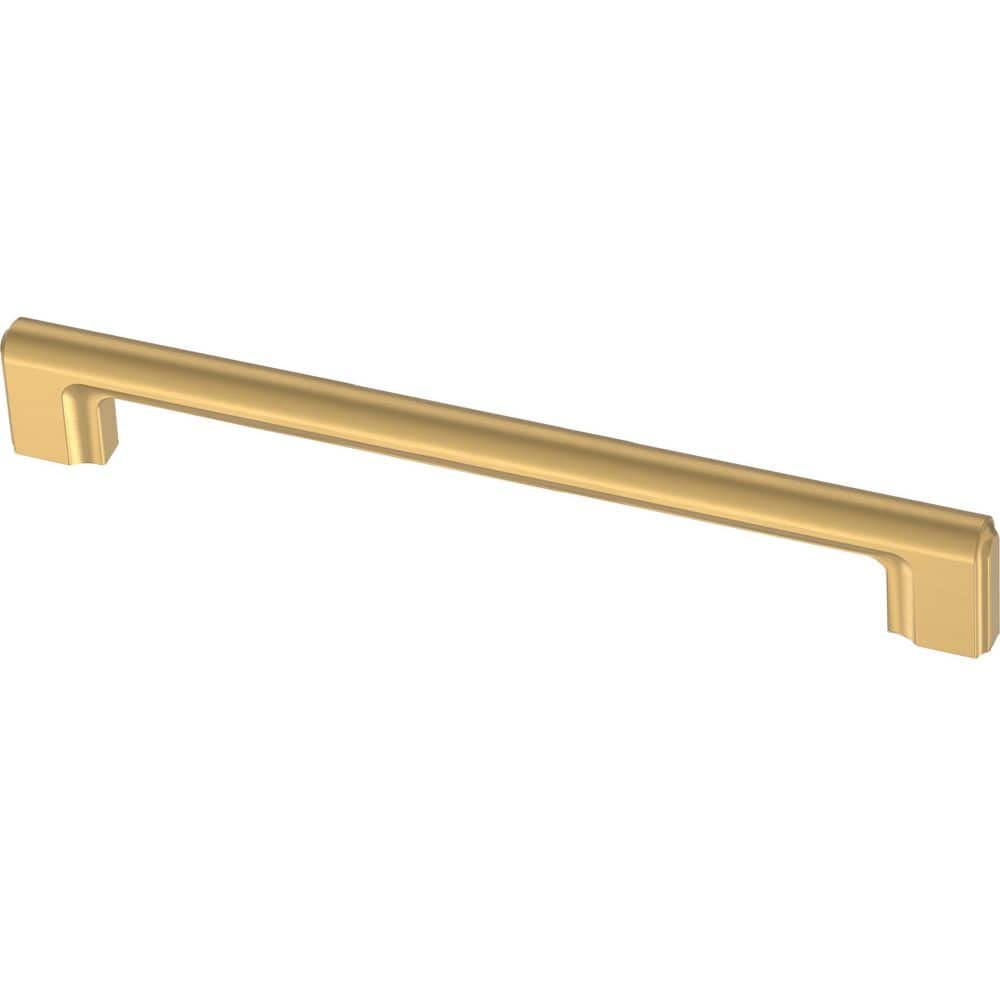 Scalloped 6-5/16 in. (160 mm) Modern Brushed Gold Cabinet Handle Drawer Pull price history on PriceWatchPro