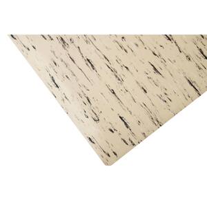 Marbleized Tile Top Tan 3 ft. x 3 ft. x 1/2 in. Anti-Fatigue Commercial Mat