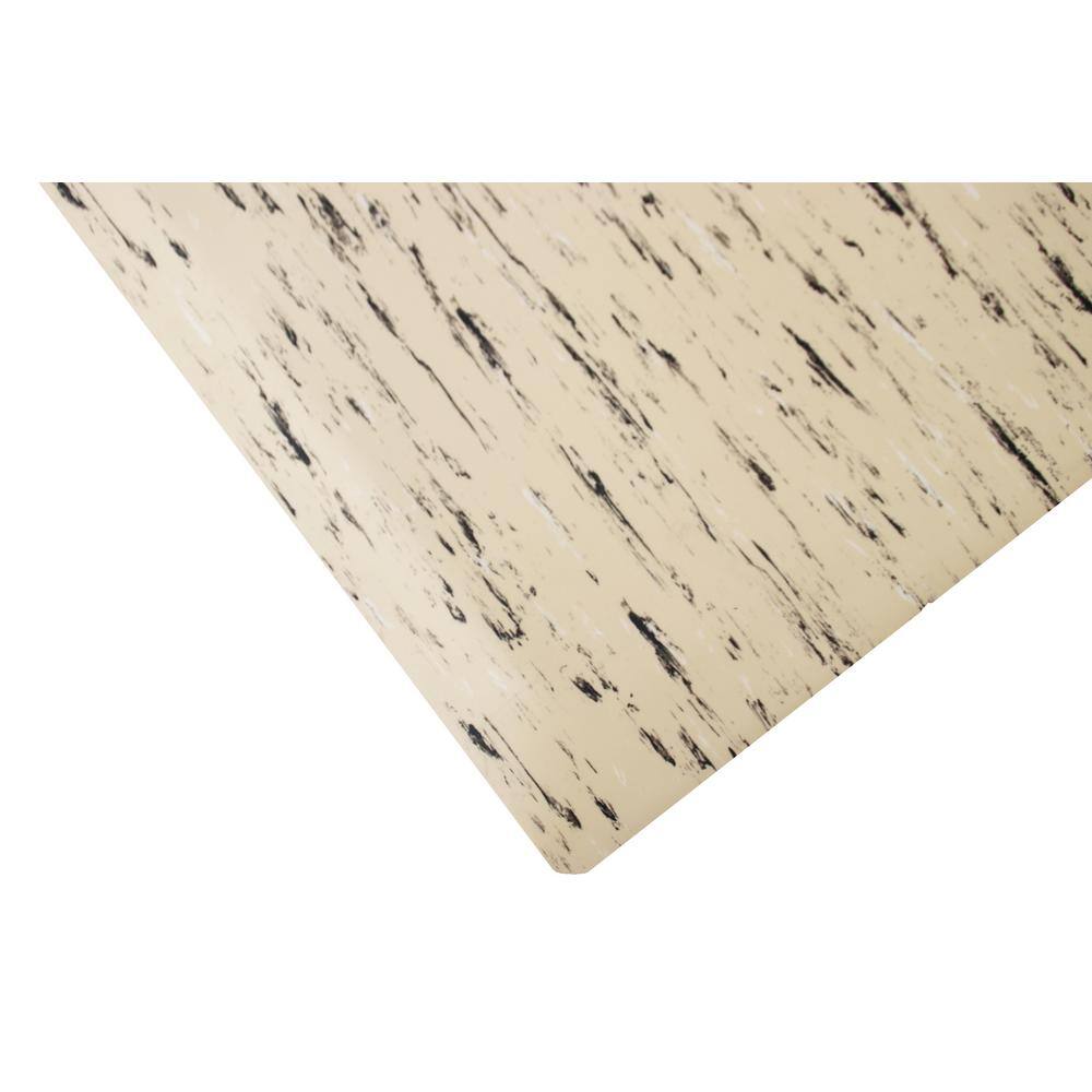 Rhino AntiFatigue Mats Marbleized Tile Top Tan 3 ft. x 6 ft. x 1/2 in