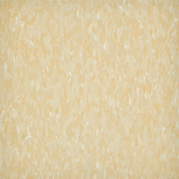 51800031 Commercial sq. / (45 in. VCT Imperial in. Armstrong 12 Texture 12 Excelon Flooring Vinyl ft. - Tile Yellow Buttercream Depot Standard case) x Home The
