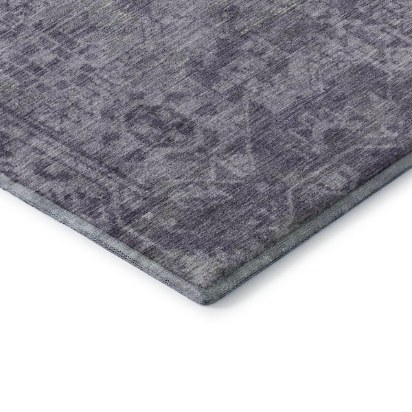 Mayfield Premium Machine Washable Abstract AMF1228 Purple 8 ft. x 10 ft. Area Rug