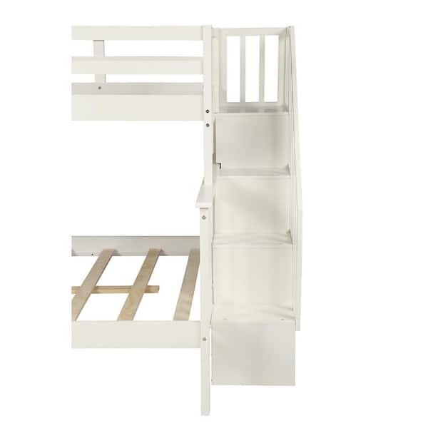 Eer White Twin Over Full Bunk Bed, Legacy Twin Over Full Bunk Bed