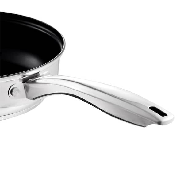 Velaze Cookware Set, Series Eloria, 8-Piece Pan Set, Induction Safe, Non  Stick Frying Pan,Saucepan, Casserole with Glass lid - Stainless Steel