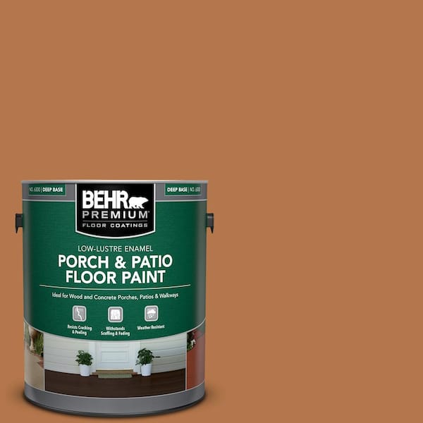 BEHR PREMIUM 1 gal. #SC-533 Cedar Naturaltone Low-Lustre Enamel Interior/Exterior Porch and Patio Floor Paint