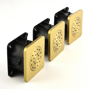 3-Piece Body Spray/Body Jet in Brushed Gold in Square