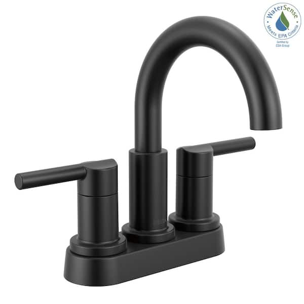 Delta Nicoli 4 in. Centerset Double Handle Bathroom Faucet in