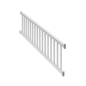 Finyl Line 8 ft. x 36 in. H T-Top 28° to 38° Stair Rail Kit in White