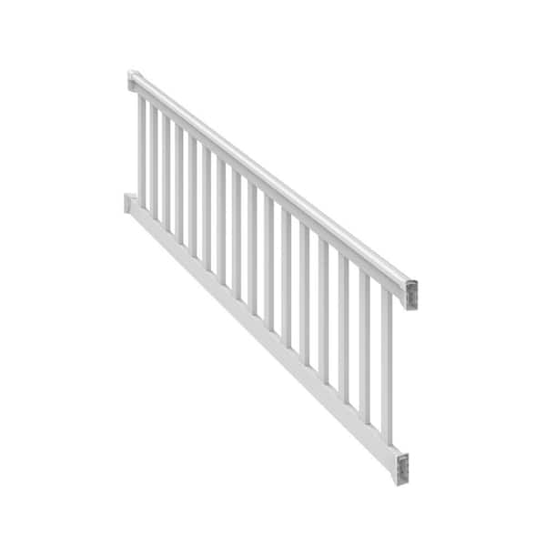 Finyl Line 8 ft. x 36 in. H T-Top 28° to 38° Stair Rail Kit in White