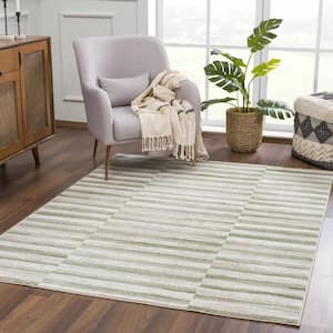 Liverpool 8 ft. X 10 ft. Ivory/Off White/Olive Area Rug