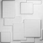 1 in. x 19-5/8 in. x 19-5/8 in. White PVC Gomez EnduraWall Decorative 3D Wall Panel