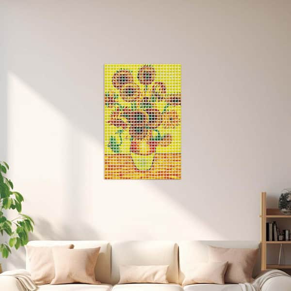 10 in. x 10 in. x 0.04 in. DIY Peel Stick Backsplash Tile, Yellow Decor Tile, Vinyl Wall Stickers, 6-Pack (4.17 sq. ft.)