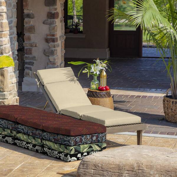 chaise lounge cushions tan