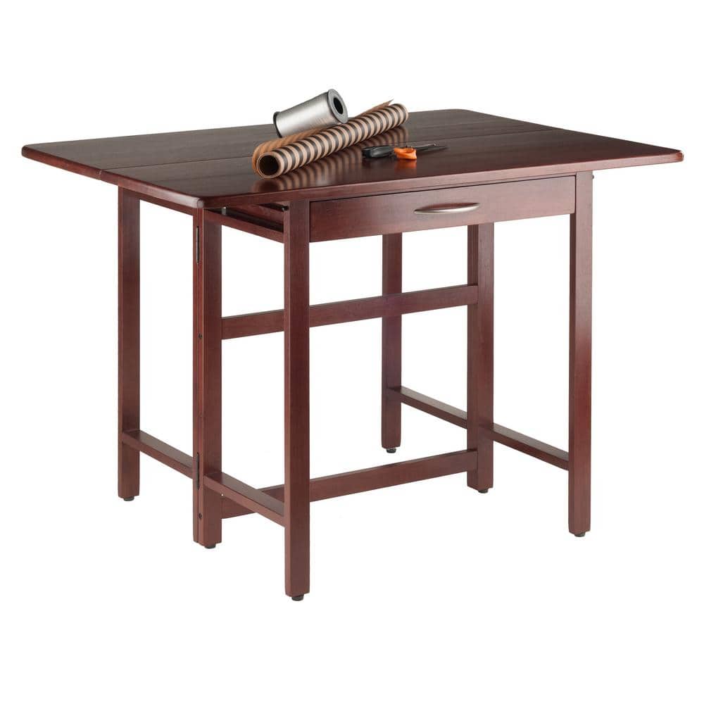 Walnut 41.73'' Extendable Solid Wood Dining Table