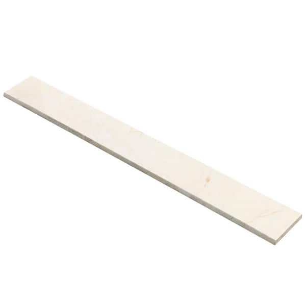 Marmo Biege 3 in. x 24 in. Polished Porcelain Bullnose Tile