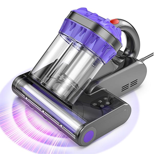 Bagless Corded HEPA Dual Cyclone Handheld Vacuum for Mattress Sofa Carpet in Gray with UV-C Light and Heat