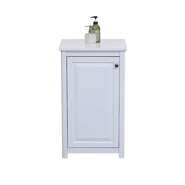 Dorset 17 in. W x 29 in. H Freestanding Floor Bath Storage Cabinet with Door in White