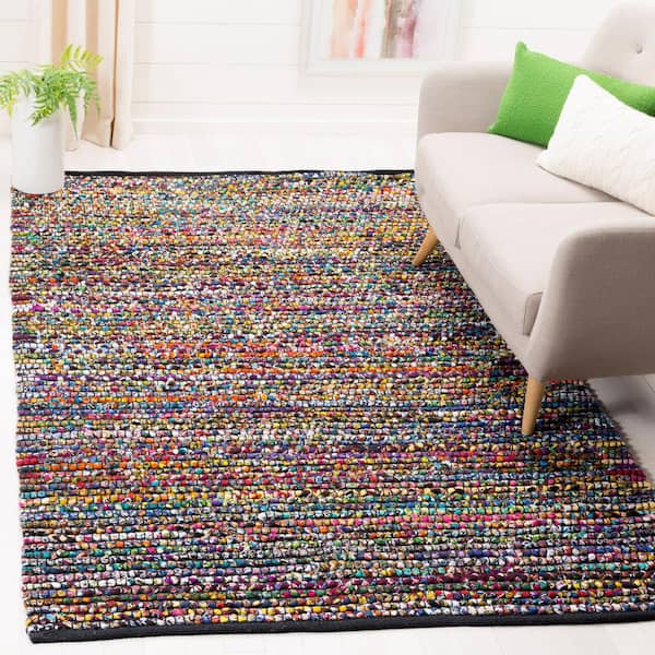 Cape Cod Multi 4 ft. x 6 ft. Striped Speckled Area Rug