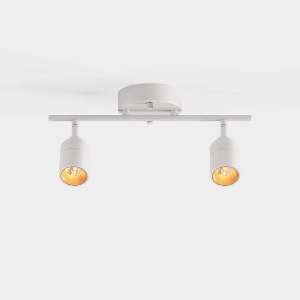 Vidalite Shura 2-Light White Integrated LED Track Light with