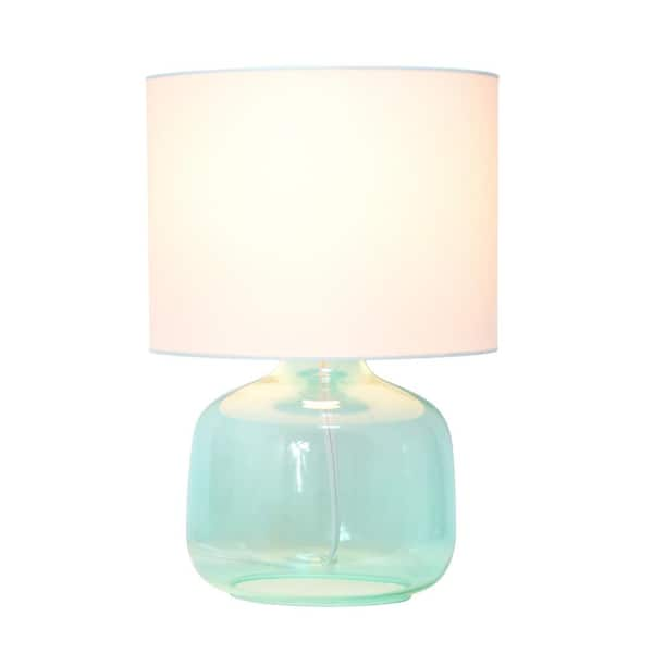 aqua glass lamp