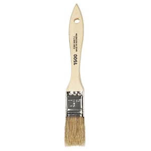 1 in. White China Bristle Flat Chip Paint Brush for Oil-Based Paint