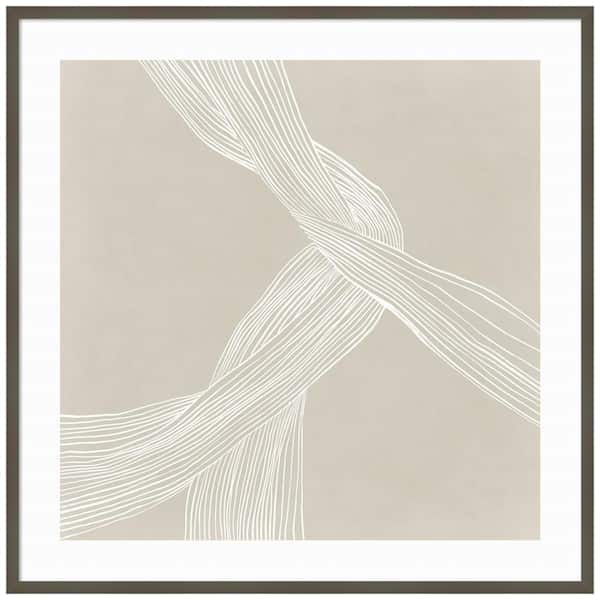 Amanti Art "On the Same Wavelength I" by Isabelle Z 1-Piece Wood Framed Giclee Abstract Art Print 41 in. x 41 in.